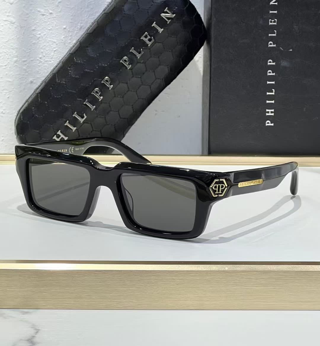 Philipp Plein Black & Golden Luxury Sunglasses-0