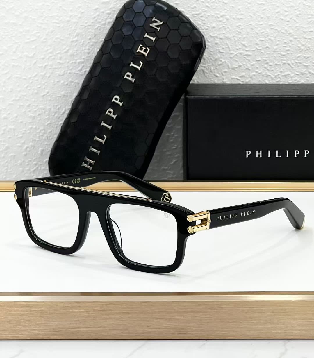 Philipp Plein Black & Golden Luxury Sunglasses-0