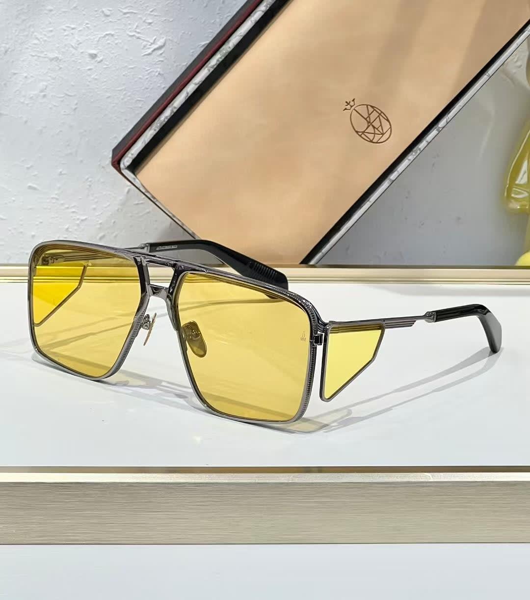 Jacques Marie Mage Yellow Luxury Sunglasses-0