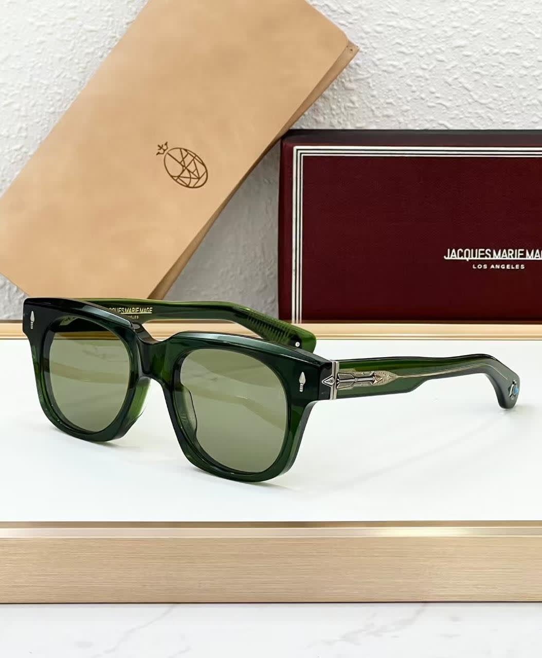 Jacques Marie Mage Green Luxury Sunglasses-0