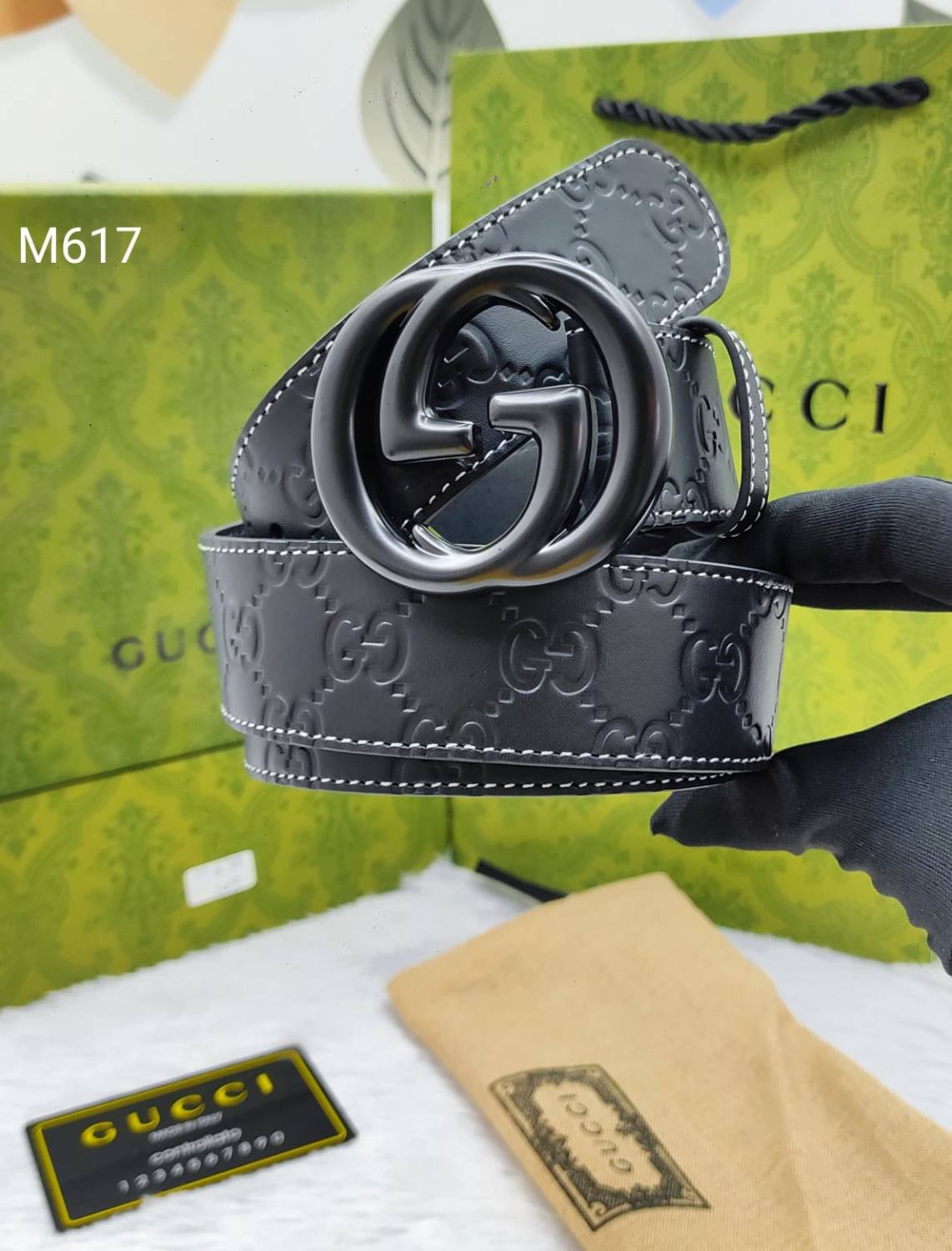 Gucci Black Premium Quality Leather Belt-0