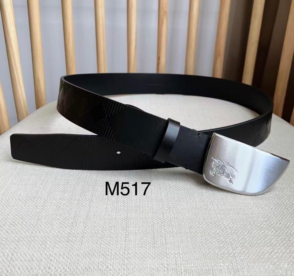 Burberry Silver Premium Quality Leather Belt-0