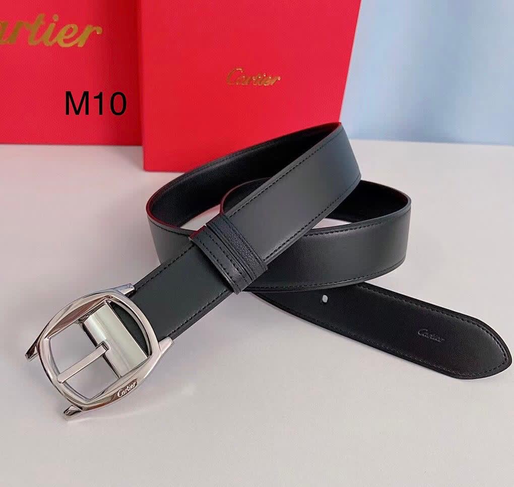 Cartier Silver Premium Quality Leather Belt-0