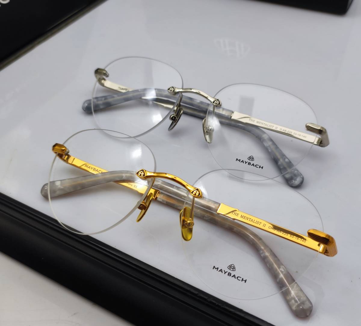 Maybach Silver Luxury Frameless Sunglasses-1