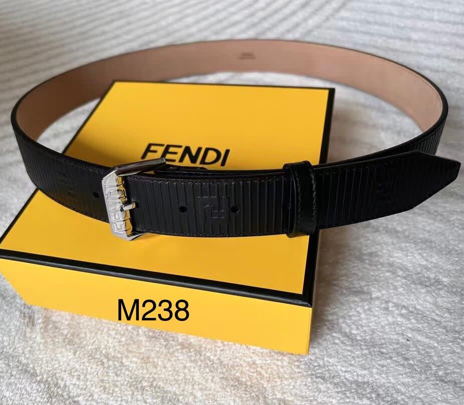 Fendi Silver Premium Quality Leather Belt-0