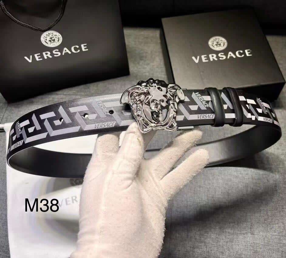 Versace Silver Premium Quality Leather Belt-0