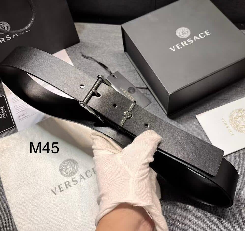 Versace Black Premium Quality Leather Belt-0