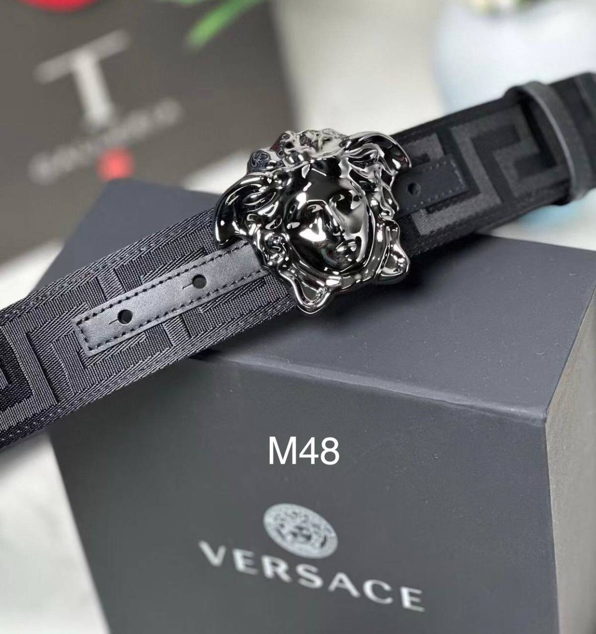Versace Black Premium Quality Leather Belt-0