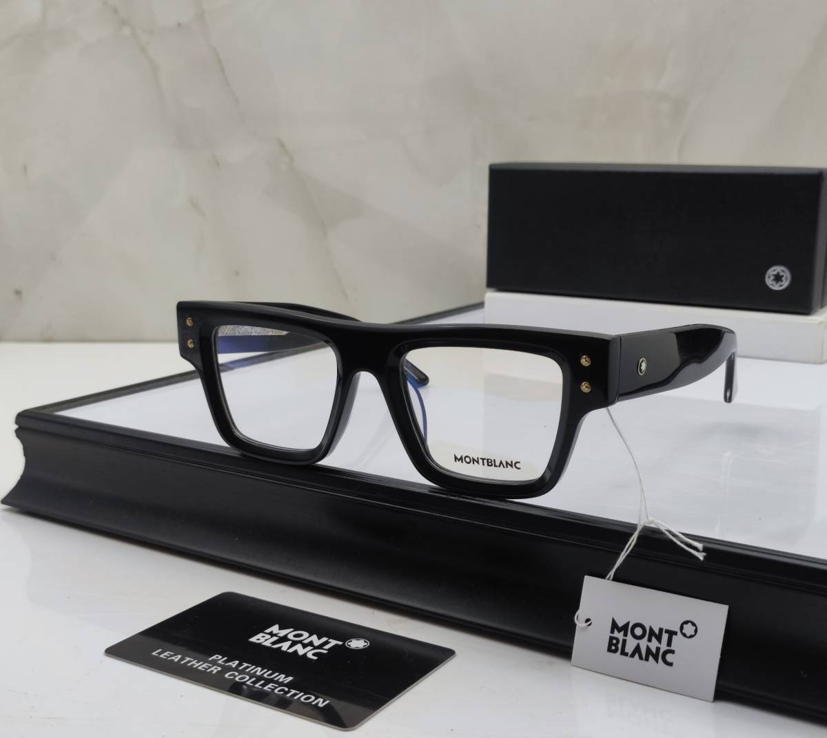 Mont Blanc Black & Silver Luxury Sunglasses-0