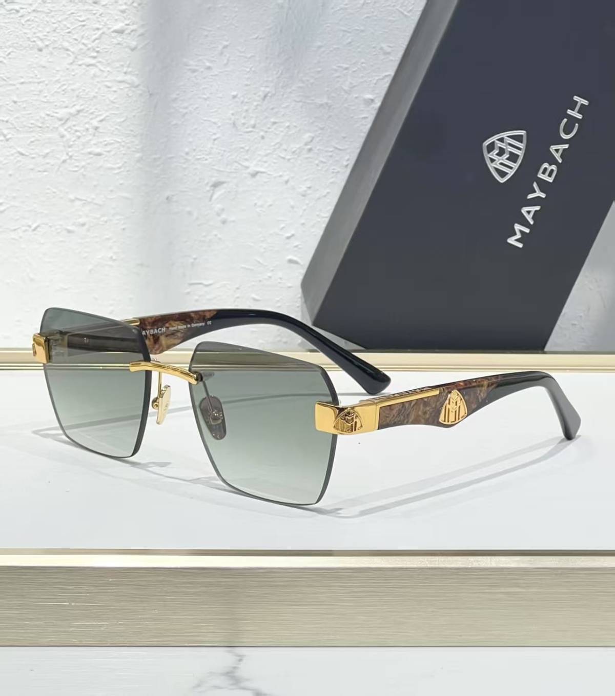 Maybach Golden & Brown Luxury Sunglasses-0