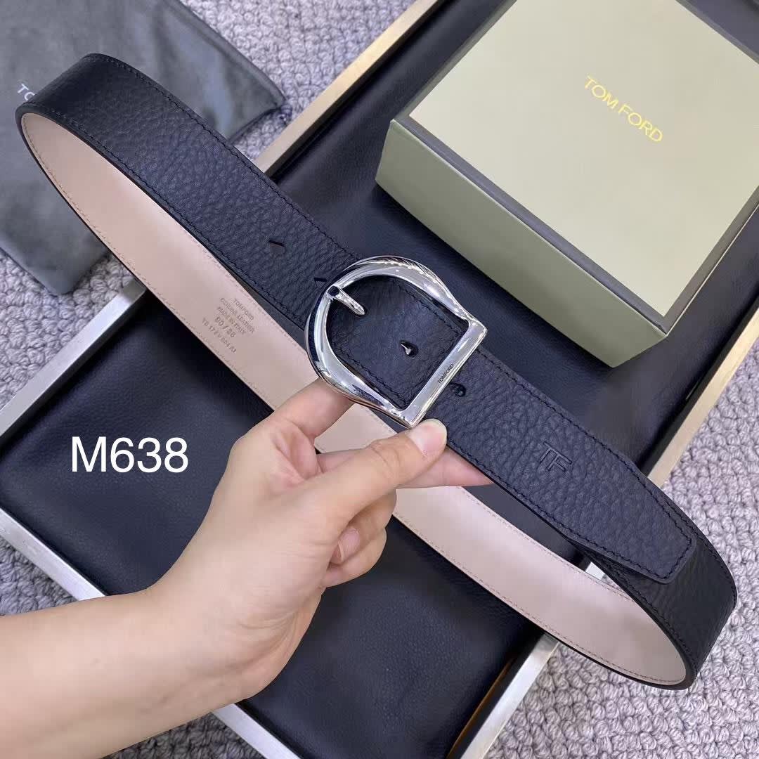 Tom Ford Silver Premium Quality Leather Belt-0