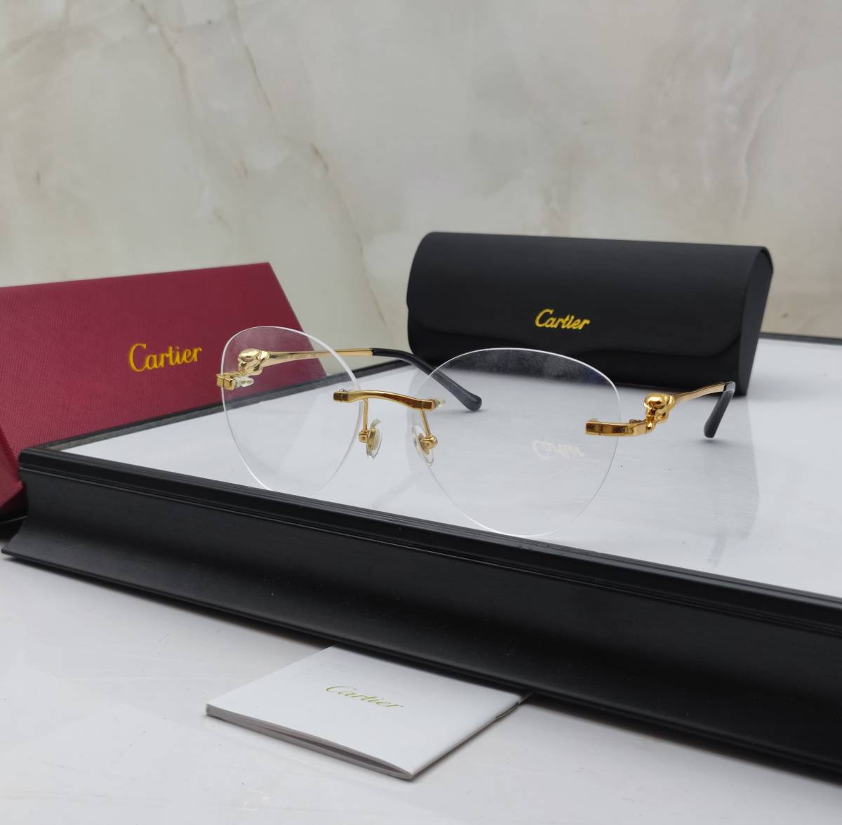 Cartier Golden Luxury Sunglasses-0