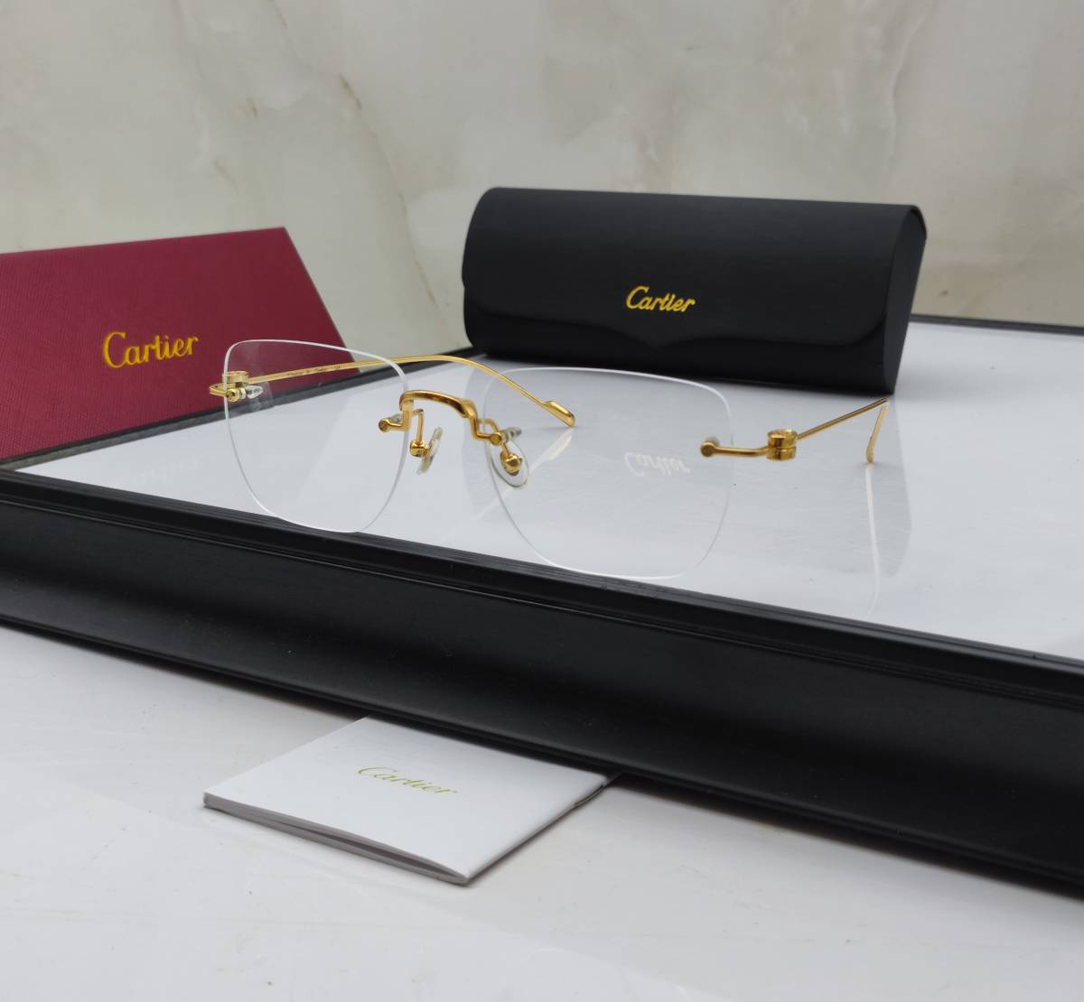 Cartier Golden Luxury Sunglasses-0