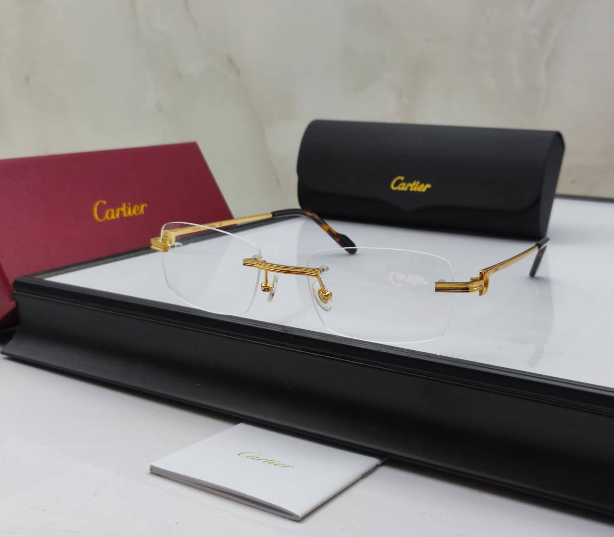 Cartier Golden Luxury Sunglasses-0