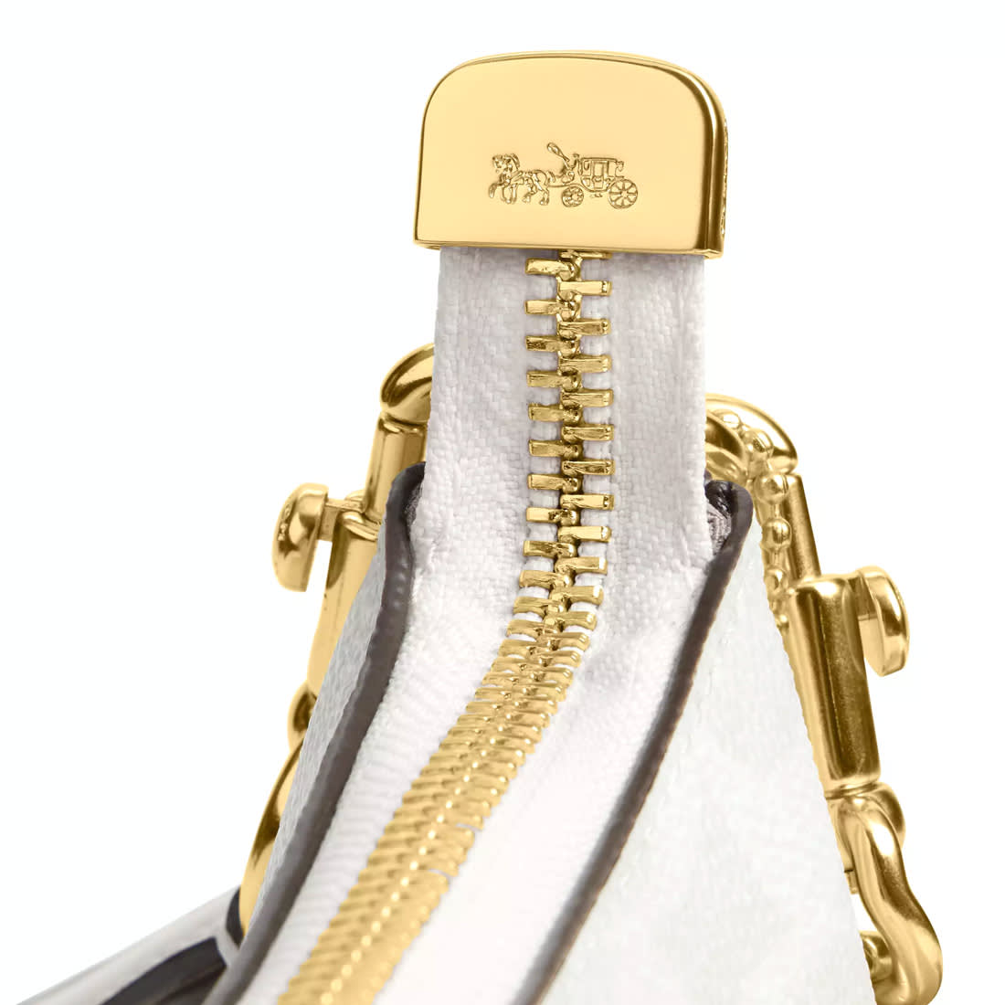 Coach Teri Signature Canvas Shoulder White Bag-3