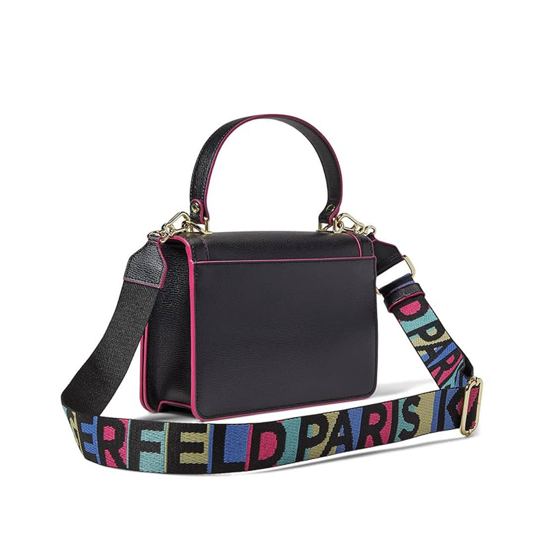 Karl Lagerfeld Paris Simone Crossbody Black Shoulder Bag-1