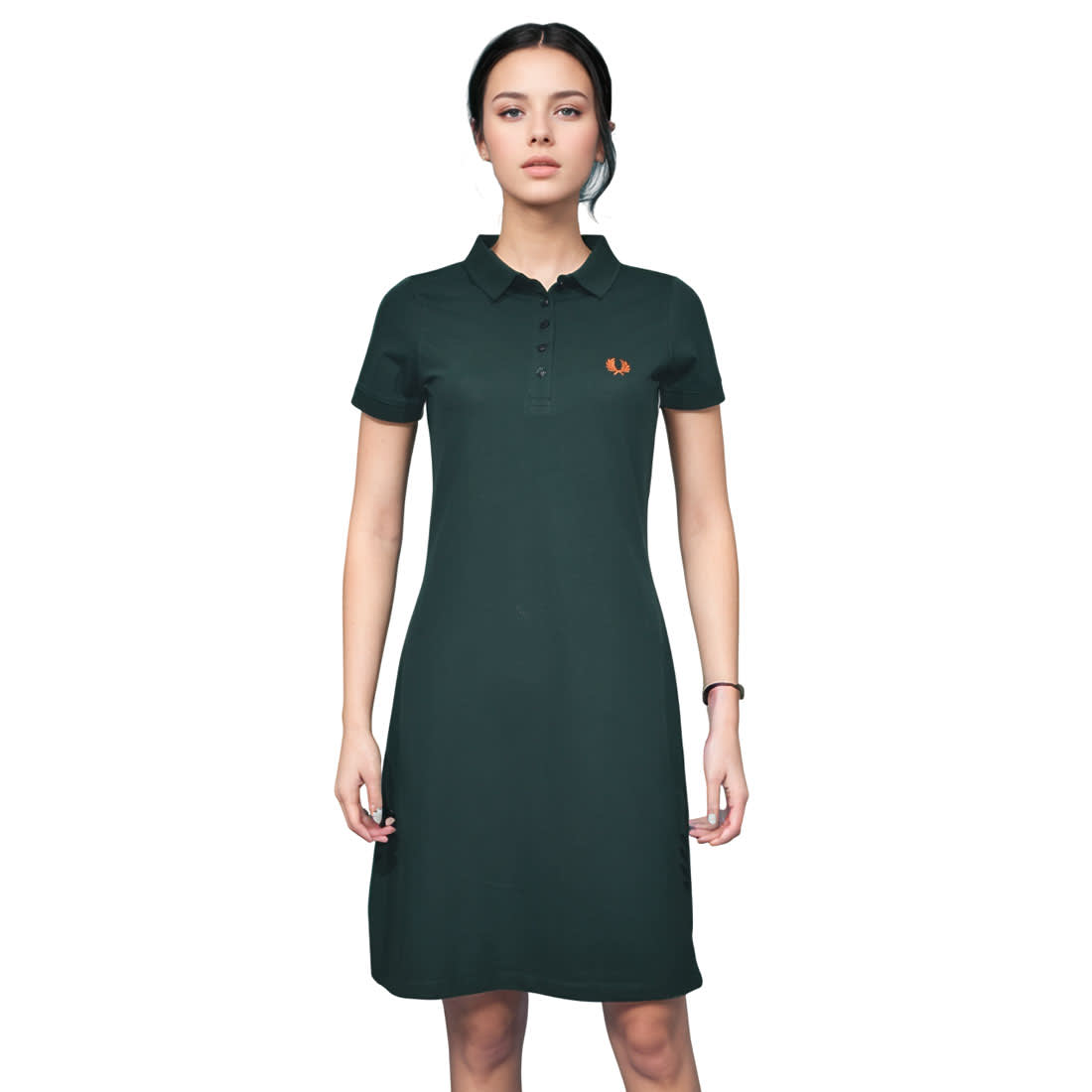 Fred Perry Embroidery Logo Green Premium Dress-1