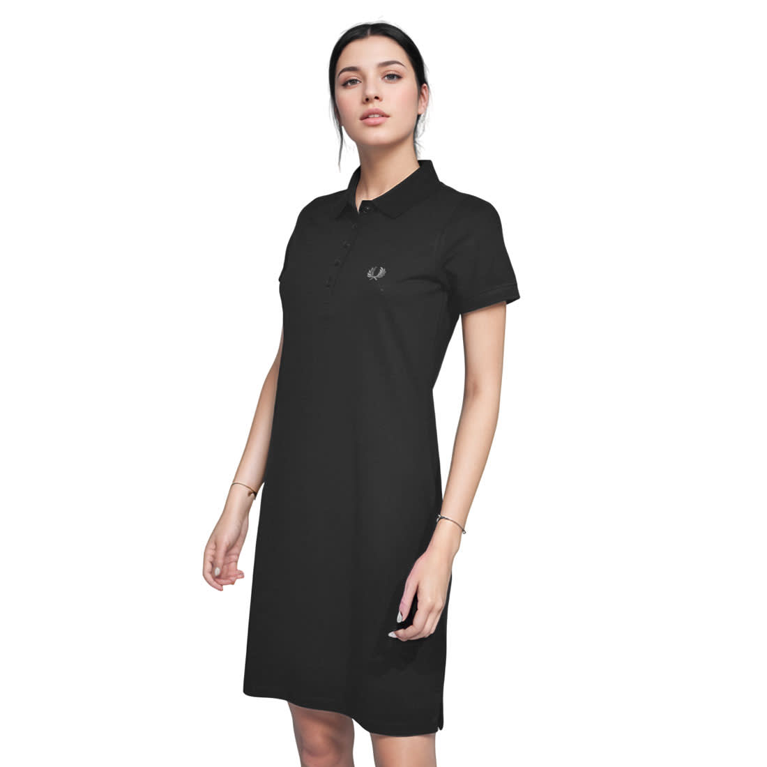 Fred Perry Embroidery Logo Black Premium Dress-0