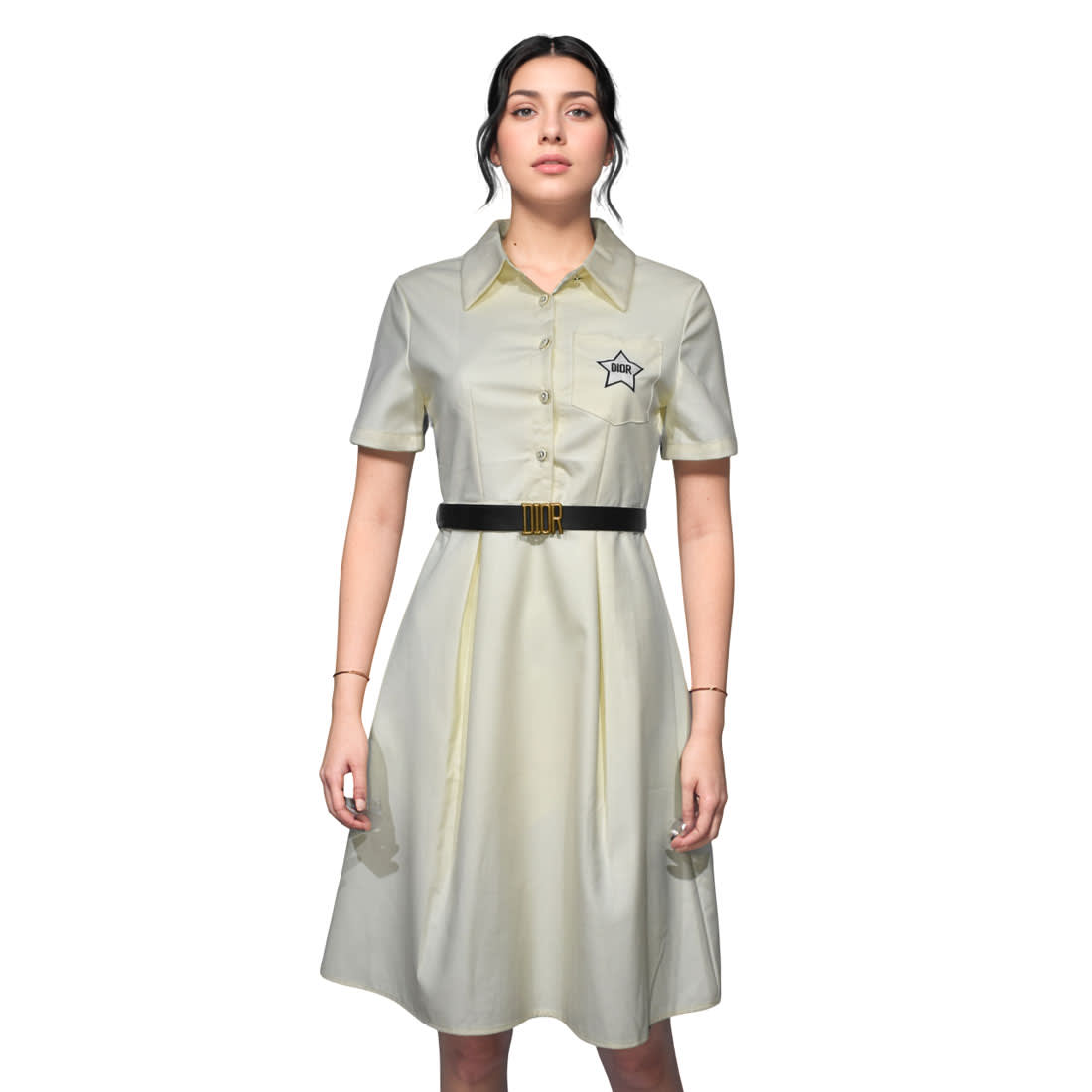 Dior Cream Premium Quality Dress-1