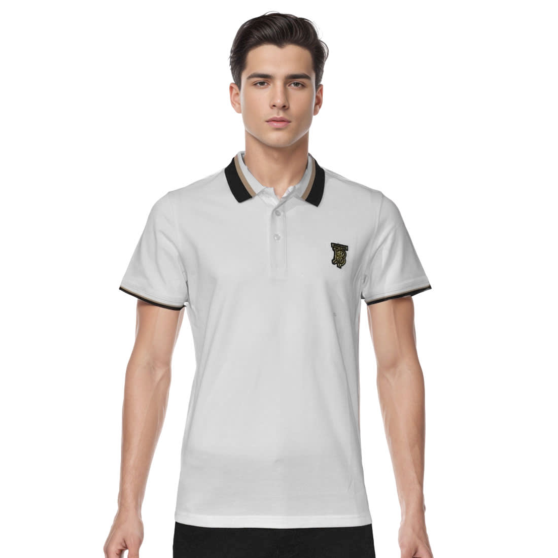 Burberry White Premium Quality Cotton T-shirt-0