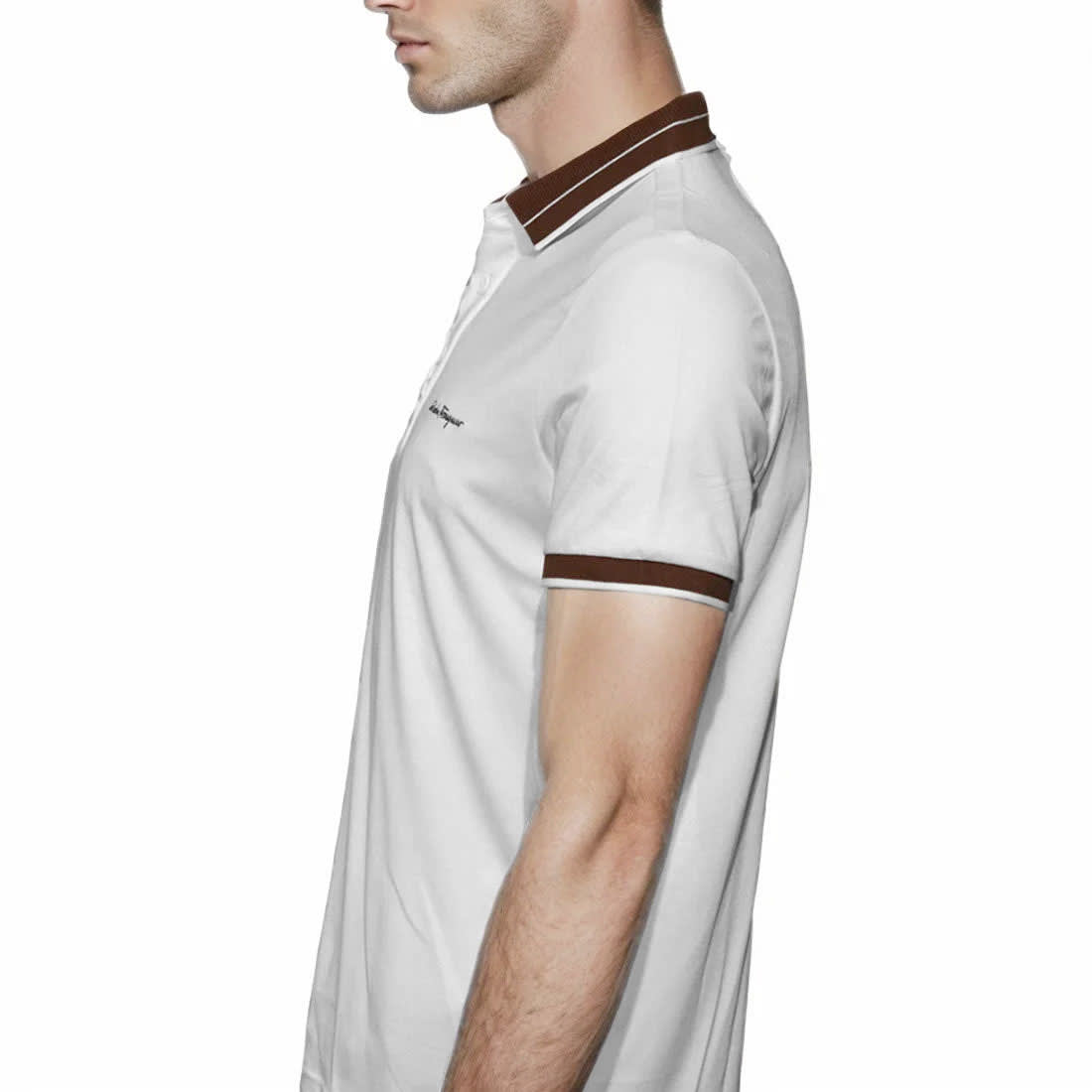 Salvatore Ferragamo Embroidered logo White T-shirt-3