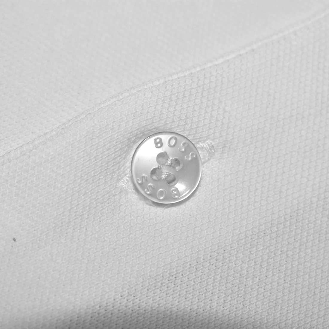 Boss White Premium Quality Half Sleeve Polo T-shirt-5