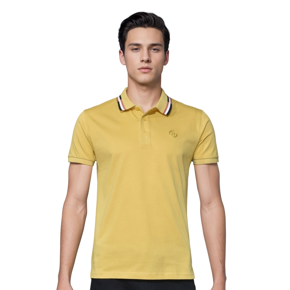 Hermes Yellow Premium Luxury Polo T-shirt-0