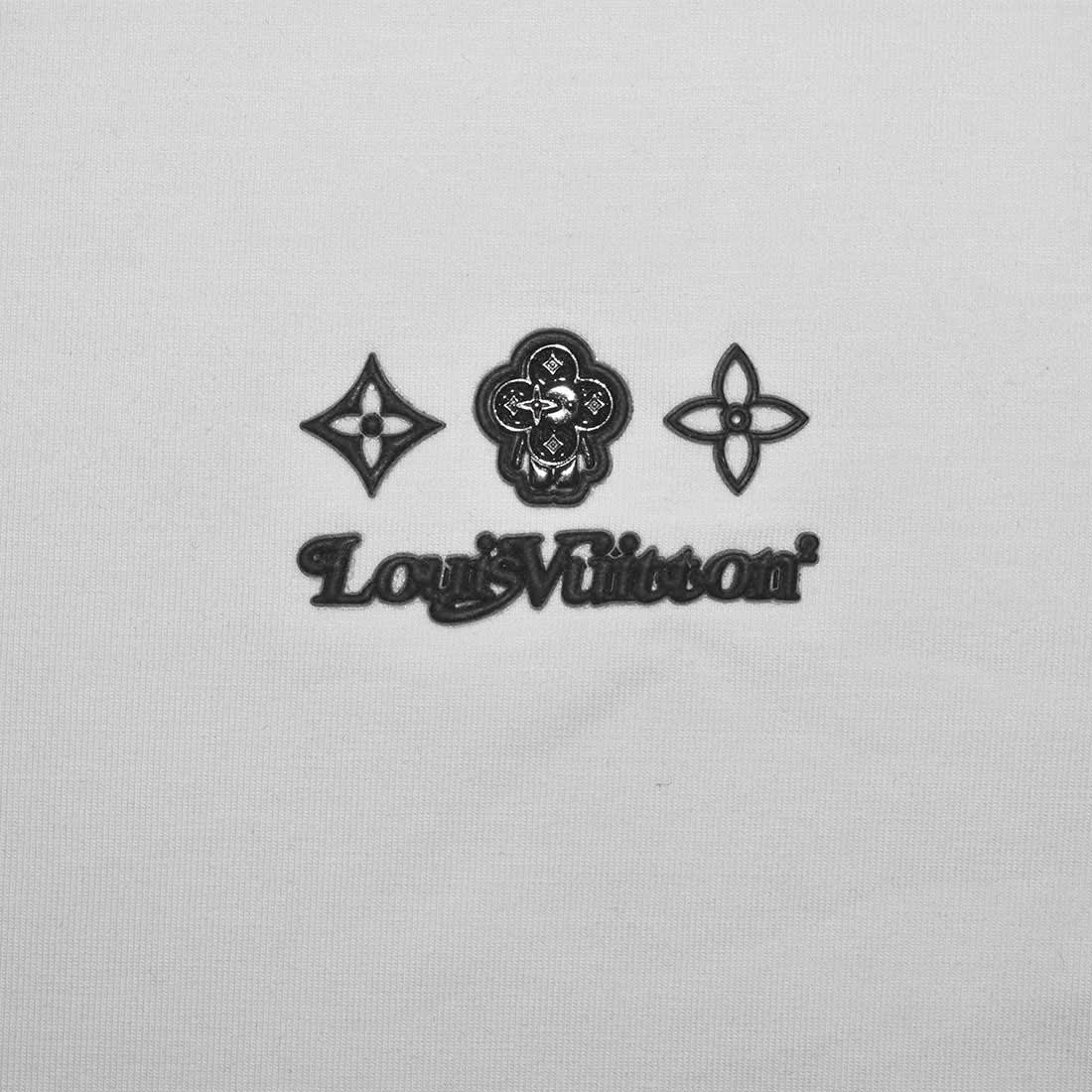 Louis Vuitton White Premium Quality T-shirt-3