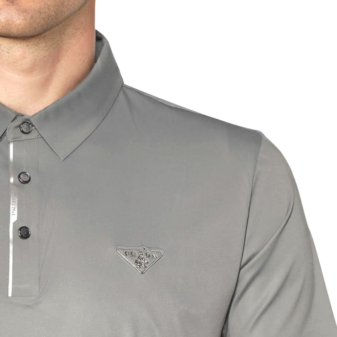 Prada Grey Premium Quality T-shirt-4