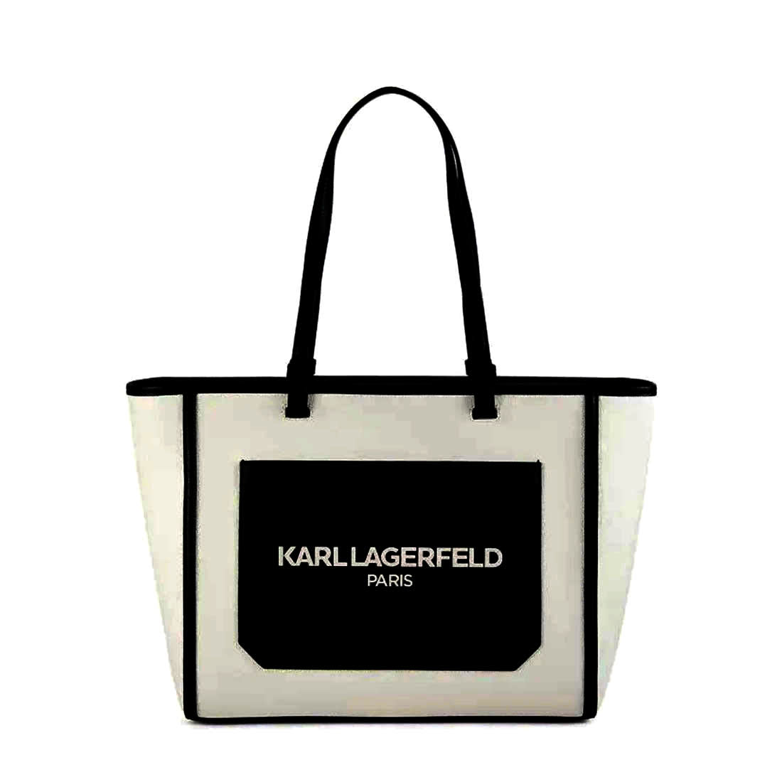 Karl Lagerfeld Paris Maybelle Logo  White Tote Bag-0