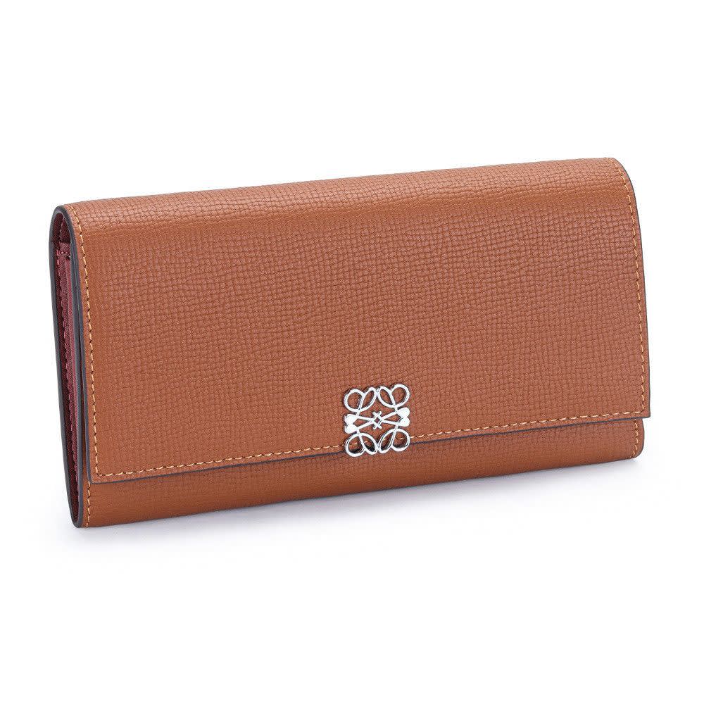 Loewe Anagram Brown Vertical Wallet-0