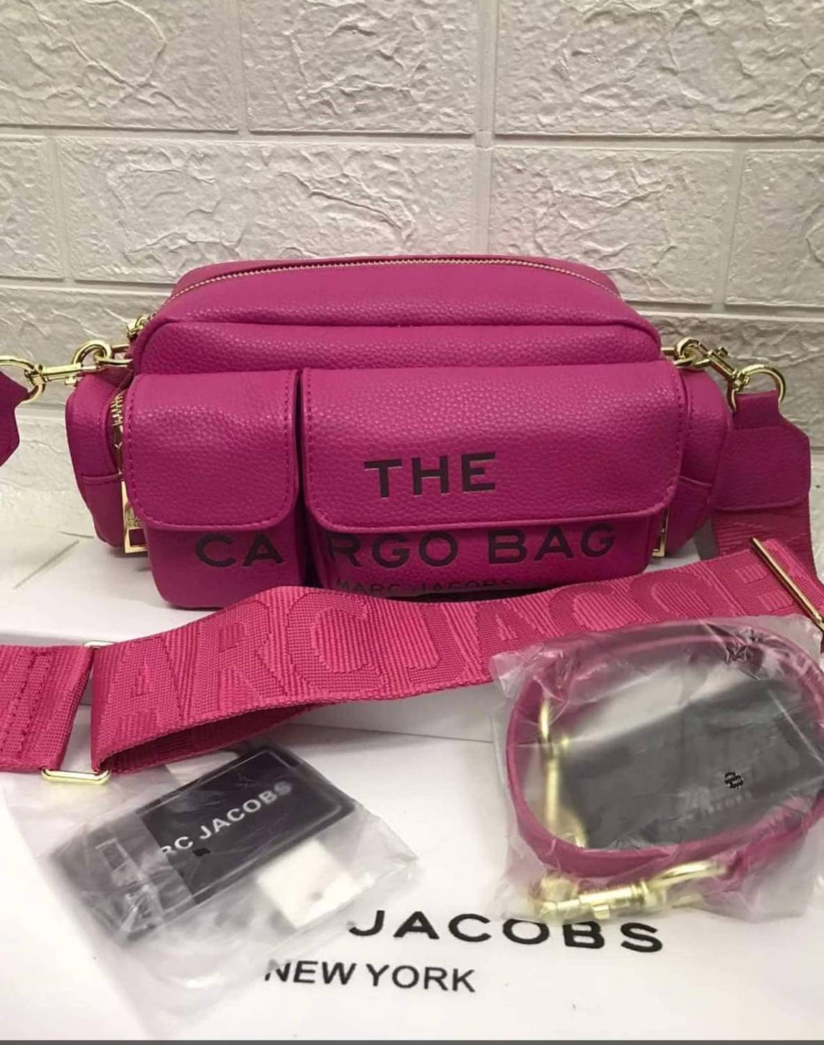 Marc Jacob Pink Leather Cargo Bag-0