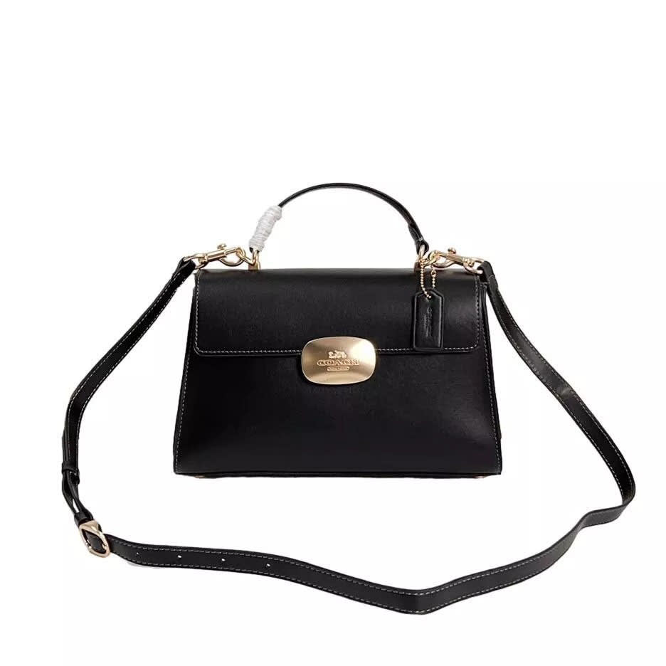 Coach Eliza Top Handle Black Shoulder Bag-0