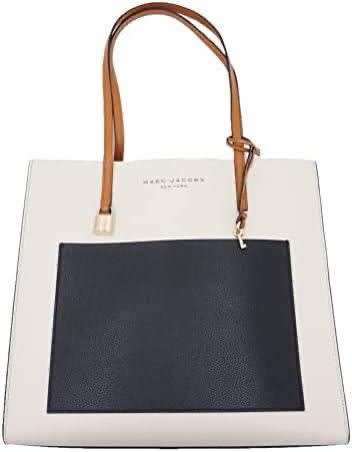 Marc Jacobs Women's Grind Colorblock  White Leather Tote Bag-1