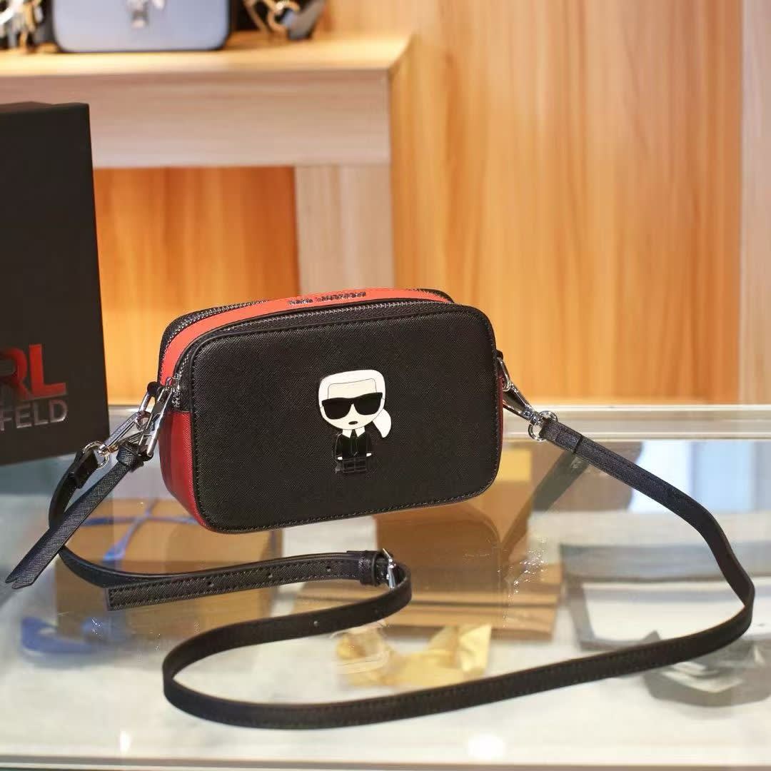 Karl Snapshot Black & Red Sling Bag-0