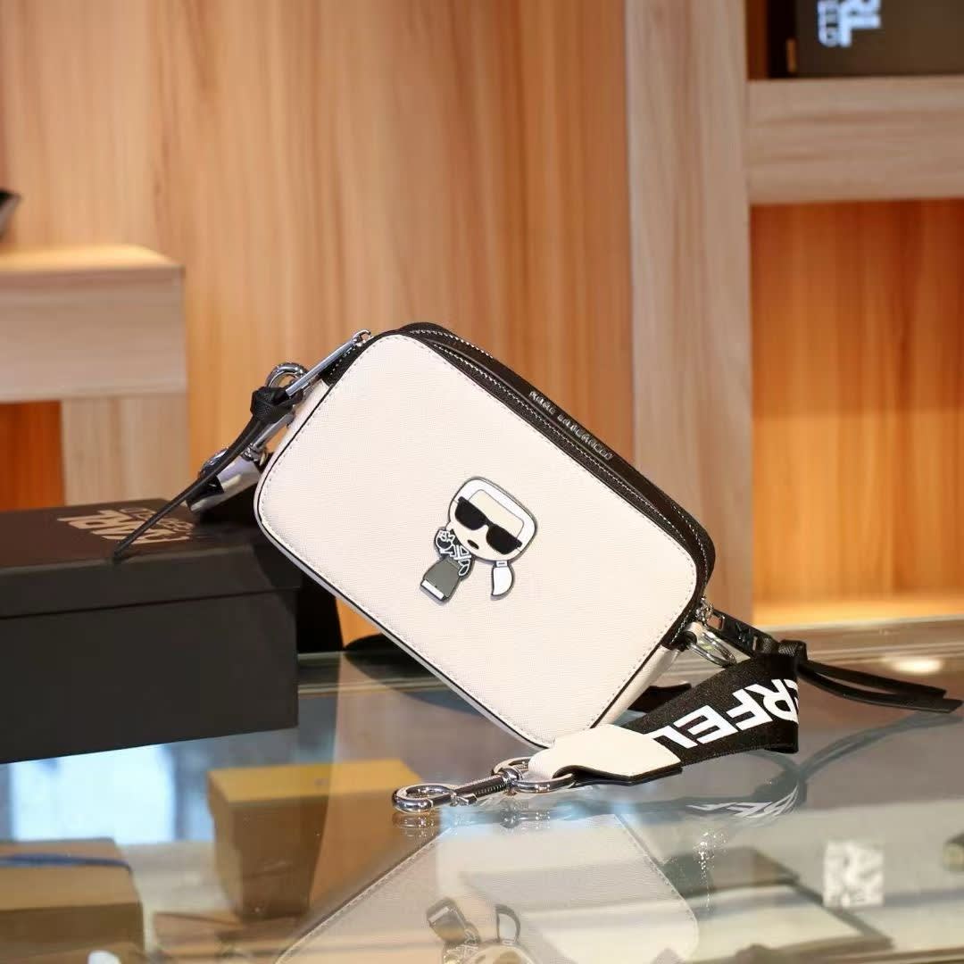 Karl Snapshot White Sling Bag-1