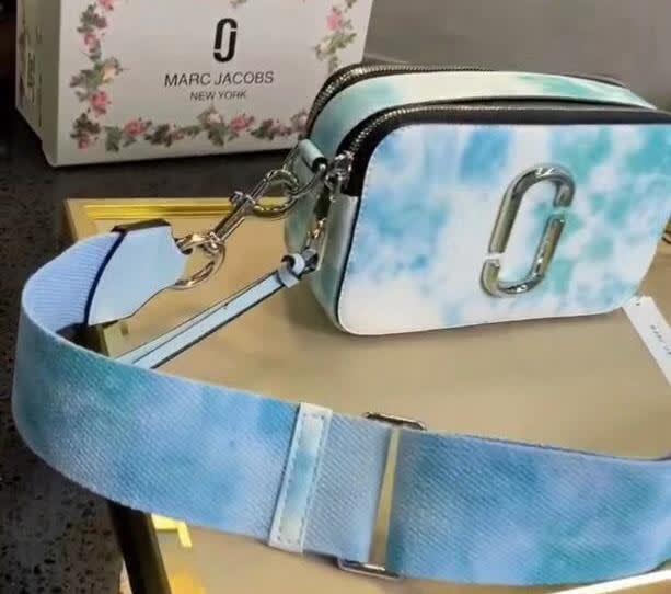 Marc Jacob Snapshot tie-dye Blue leather camera bag-0