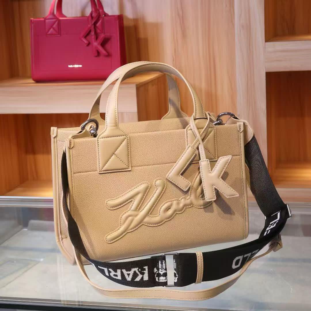 Karl Lagerfeld K/Skuare Grainy Beige Small Tote bag-0