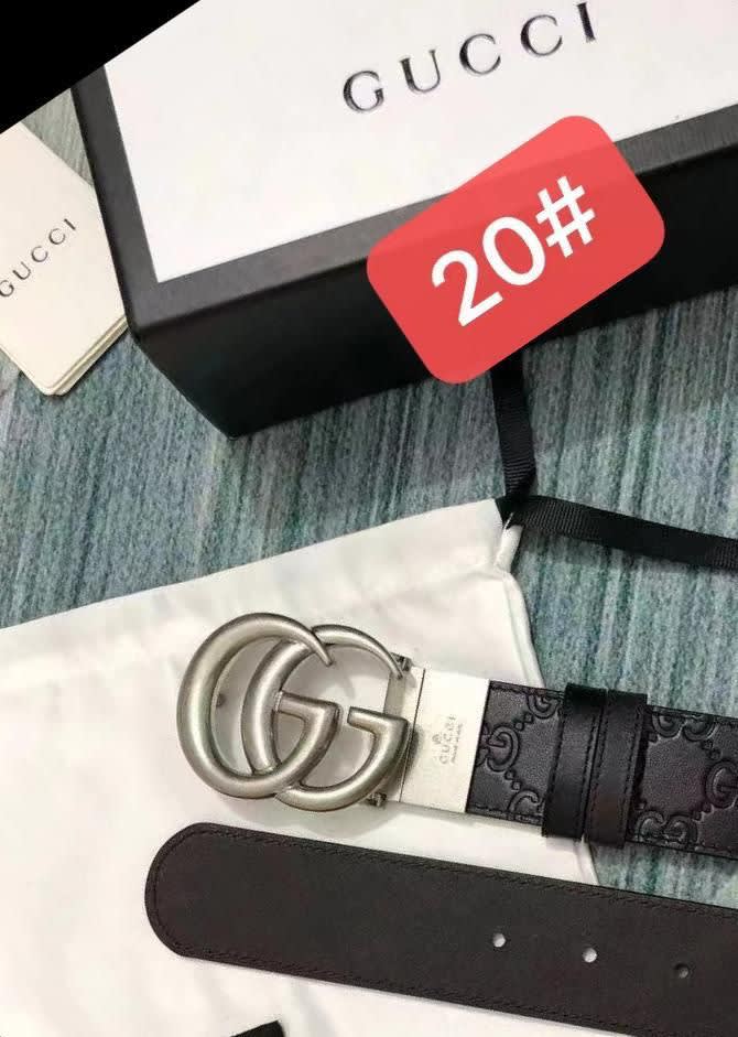 Gucci Black & Silver Elastic Band Crystal Embellished Buckle Belt-0