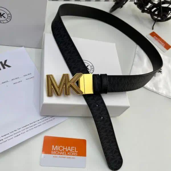 Michael Kors Black & Golden Premium Quality Belt-0
