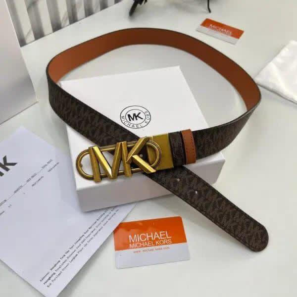 Michael Kors Brown & Golden Premium Quality Belt-0