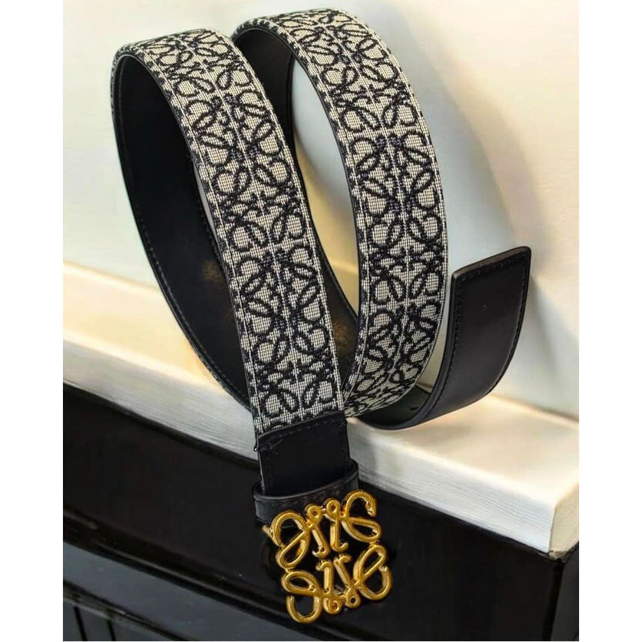 Loewe Black & Golden Premium Quality Belt-0