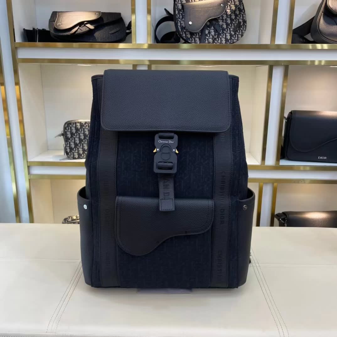 Christian Dior Black Premium Saddle Bag-0