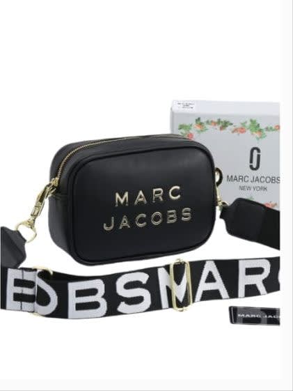 Marc Jacob Black Leather Cargo Bag-0