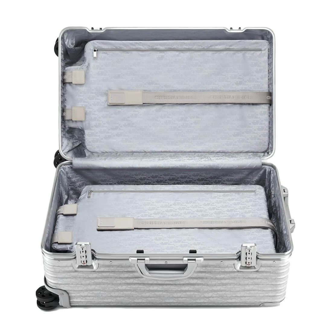 Dior Silver Premium Trunk Trolley Bag-2