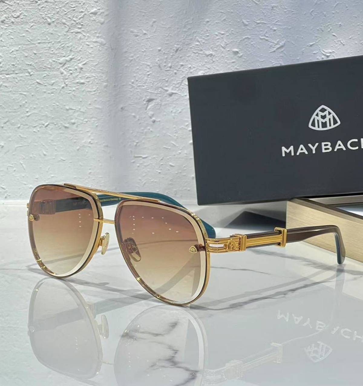 Maybach Brown Luxury Frameless Sunglasses-0