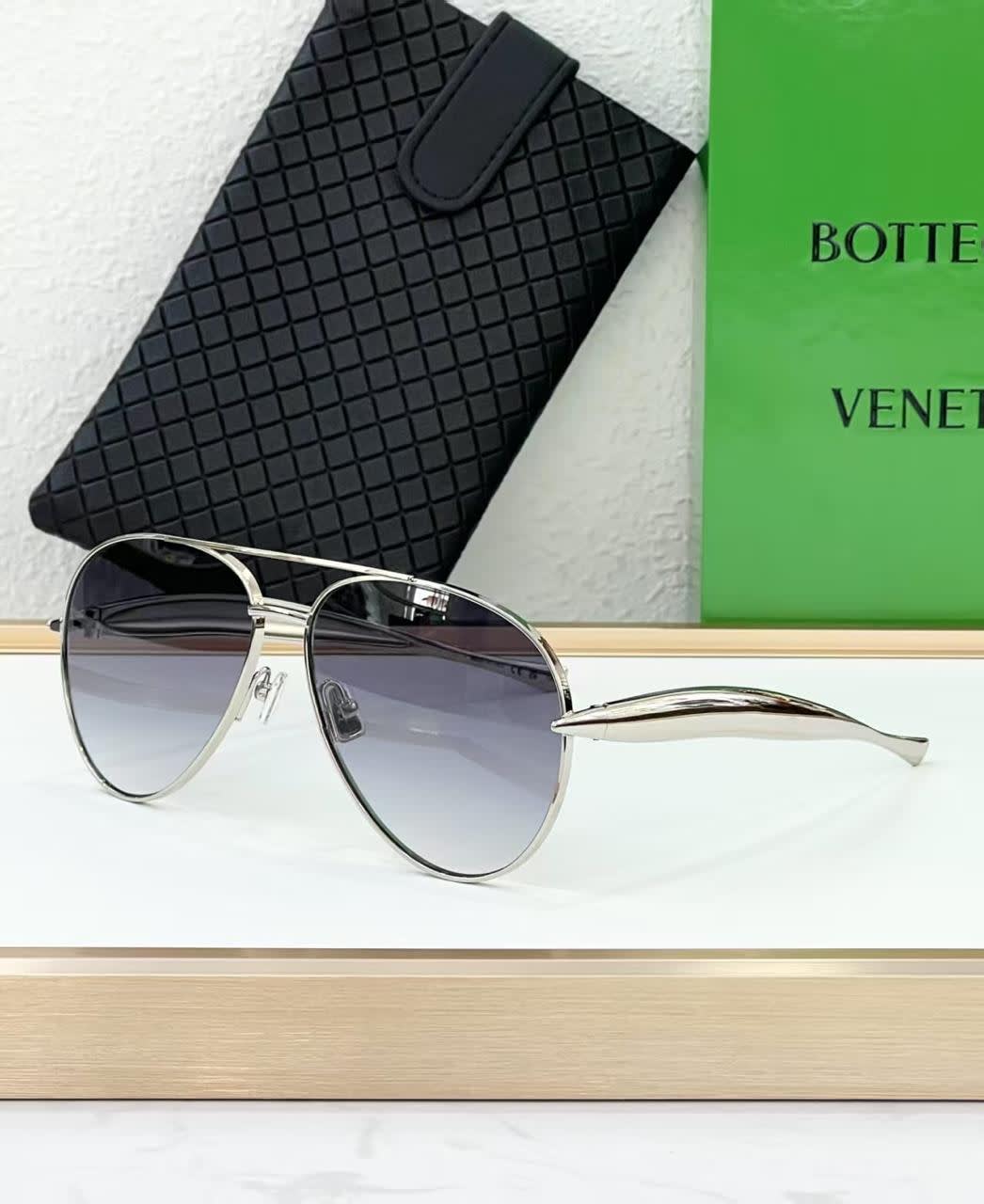 Bottega Veneta Grey Luxury Sunglasses-0