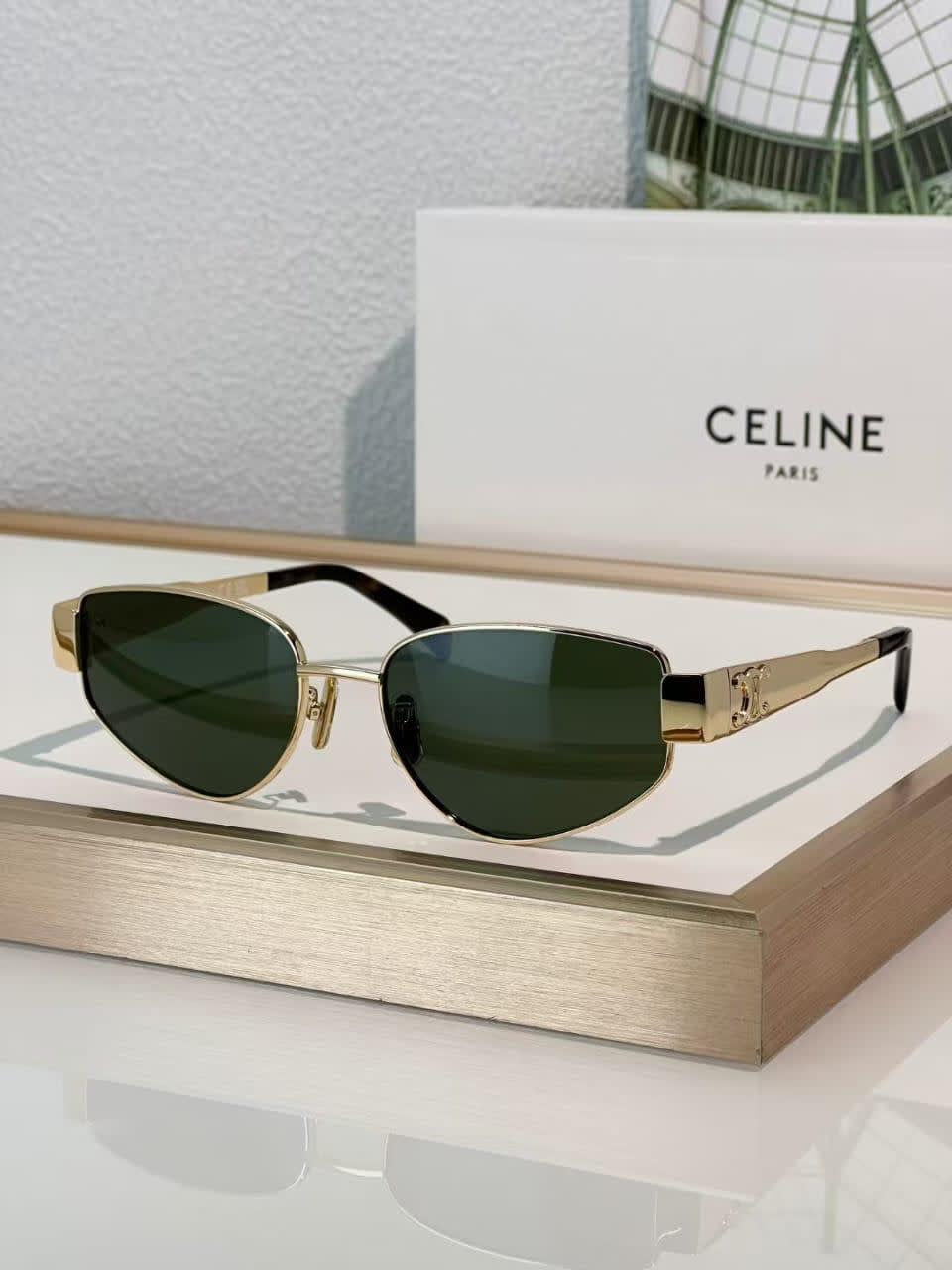 Celine Golden/Green Luxury Sunglasses-0