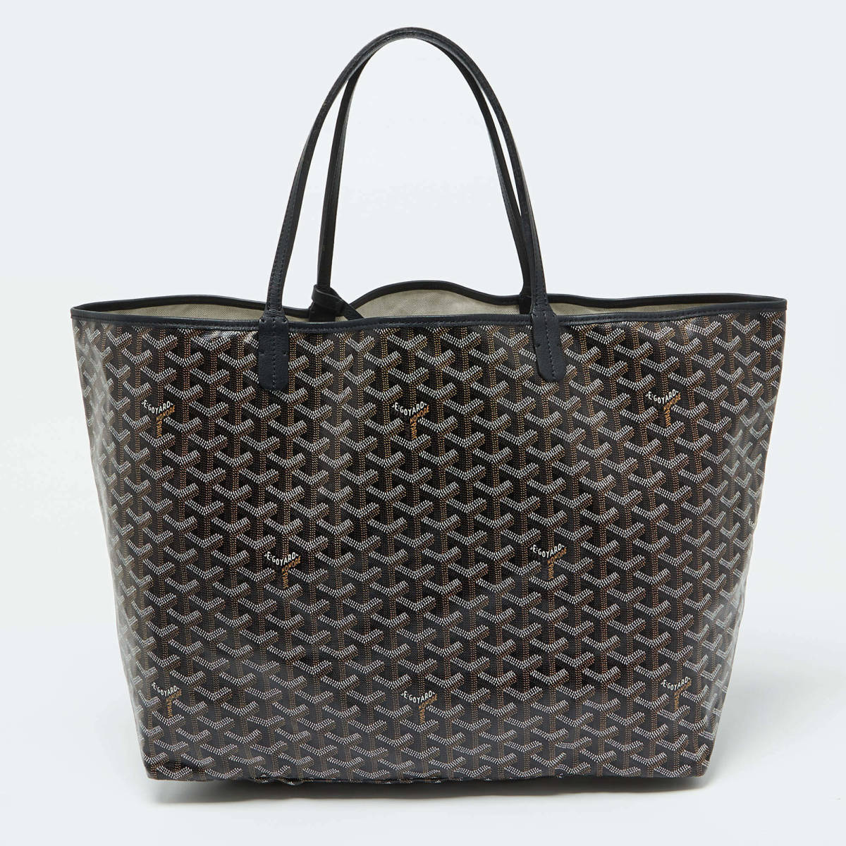 Goyard Black Goyardine Coated Canvas and Leather Saint Louis GM Tote Bag-1