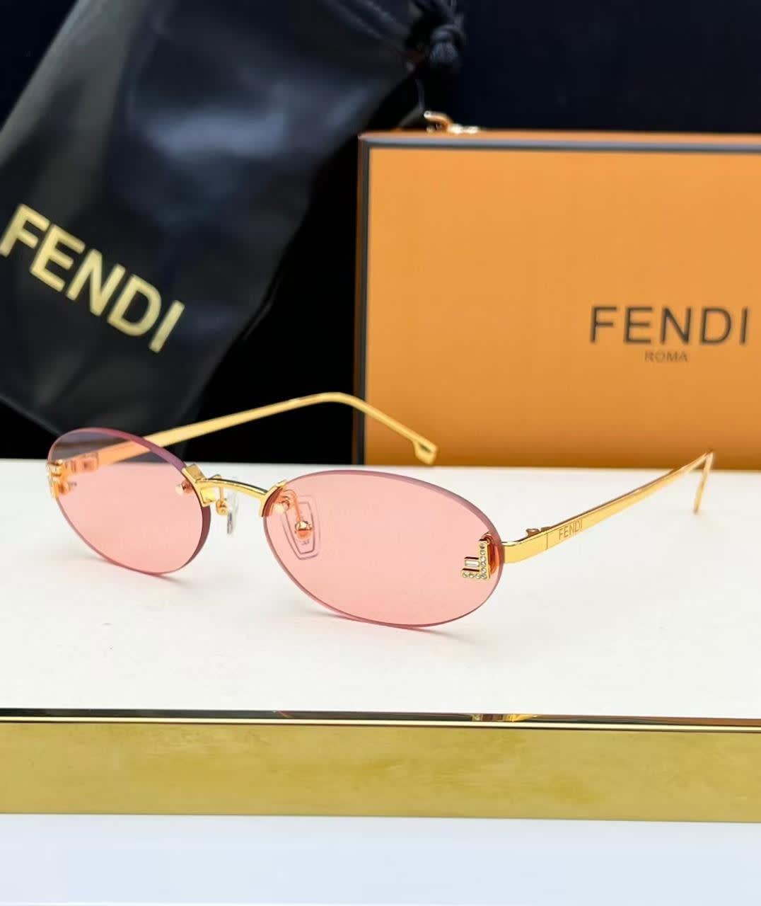Fendi Pink & Golden Luxury Sunglasses-0